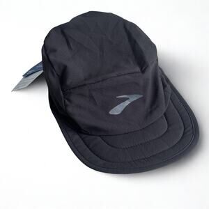 Brooks Lightweight Packable Propel Running Hat Black 5 Panel OSFA NWT